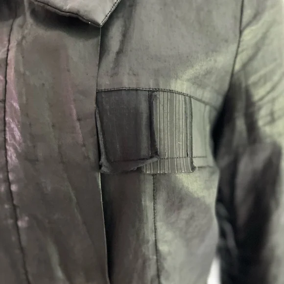 Rare Sarah Pacini coated cotton jacket with magnetic closures. Size M.